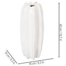 položky Rebrovaná váza, moderná keramická váza na sušené kvety, 40 cm