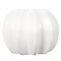 položky Dekoratívna váza s tekvicou, lesklá, jesenná dekorácia do obývačky, 19 cm