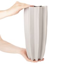 položky Moderná rebrovaná váza, vysoká dekoratívna váza na sušené kvety, 38 cm