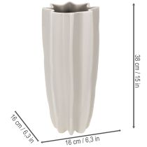 položky Moderná rebrovaná váza, vysoká dekoratívna váza na sušené kvety, 38 cm