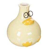 položky Váza s figúrkou kačky, keramická, veselý dizajn, ideálna do moderného interiéru, 15 cm, 2 kusy