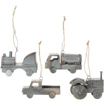 položky Dekoratívne kovové autíčka na zavesenie, rôzne veľkosti, 9-10 cm, 4 kusy