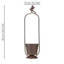 položky Vintage kvetináč s kovovou mrežovou vážkou Ø16/V62cm