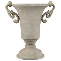 položky Vintage starožitná trofej v sivom kovovom štýle Shabby Chic, výška 22,5 cm