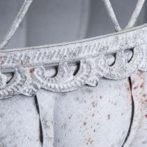 položky Vintage miska na trofeje kovová dekorácia klietka sivá 26×61cm