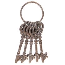 položky Vintage kľúčenka na kľúče hrdzavá kovová V20,5cm