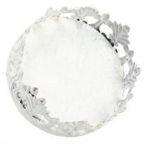 položky Vintage svietnik na čajovú sviečku na zapojenie biely Ø5,5cm V8cm 4ks