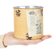 položky Kvetináč/plech s vintage vzhľadom a nápisom na dekoráciu do interiéru, 11 cm, 3 kusy