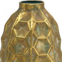 položky Vintage váza zlatá váza na kvety voštinový vzhľad Ø23cm V39cm
