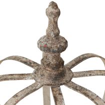 položky Vintage lucernová koruna kovová so sivým sklom Ø14cm H18,5cm