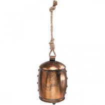 položky Deko vešiak deko zvonček kovový medený vintage Ø13,5cm 49cm