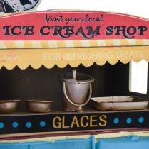 položky Vintage stolová dekorácia zmrzlinárske auto kovová dekorácia 20×15×13,5cm