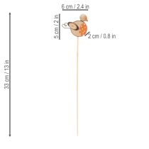 položky Drevené záhradné kolíky pre vtáky na kreatívnu dekoráciu na jar a v lete, 33 cm, 16 kusov