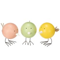 položky Dekoratívne figúrky kuriatok s okrúhlym dizajnom pre ľahké a hravé akcenty, 9,5 cm, 3 kusy