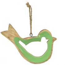 položky Dekorácia vtáčik drevený dekoračný vešiak zelený prírodný 15,5x1,5x16cm