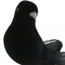 položky Holúbky na drôtiku, svadobná výzdoba, holuby čierne V7cm 4ks