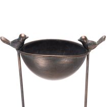 položky Dekoratívna vtáčia vanička, kvetinová miska s mriežkou, nostalgický vzhľad, štýlový záhradný doplnok, 75 cm