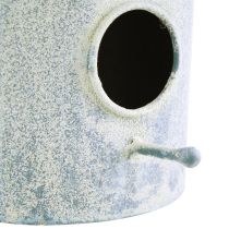 položky Vtáčia búdka na zavesenie kovová v bielomodrej farbe Ø15cm V21cm