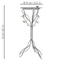 položky Dekoratívna vtáčia miska s jemným listovým vzorom vo vintage štýle, 74 cm