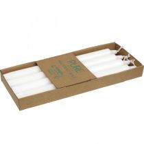 položky PURE voskové sviečky tyčinkové sviečky biele 250/23mm prírodný vosk 4 ks