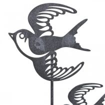 položky Kovová dekorácia na zavesenie, lastovičky, nástenná dekorácia Strieborná, praná biela V47,5cm