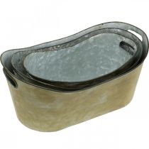 položky Súprava kvetináčovej vane medenej/bielej L32,5cm/36,5cm/41,5cm