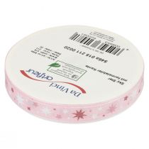 položky Stuha vianočný darček stuha ružová hviezda vzor 15mm 20m