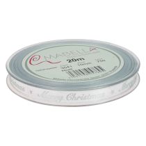 položky Vianočná stuha Veselá vianočná stuha Strieborná biela 10mm 20m