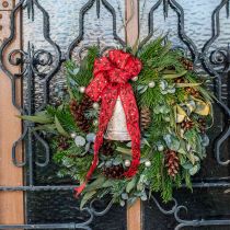 položky Vianočná stuha s nápisom červená 40mm 20m