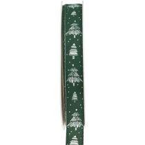 položky Vianočná stuha s jedľami darčeková stuha zelená 15mm 20m