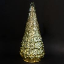 položky Vianočný stromček s LED osvetlením vintage zeleno-zlatý 38 cm