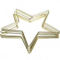 položky Vianočná dekorácia kovová hviezda zlatý ozdobný prívesok hviezda 20cm 6 ks