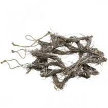 položky Vianočná dekorácia hviezda biele prané hviezdy na zavesenie brest 30cm 4ks