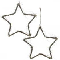 položky Vianočná dekorácia hviezda dekorácia na okno praný brest Ø40cm 2ks