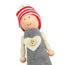 položky Vianočná dekorácia figúrky 10cm šedá, červená 6ks