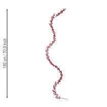 položky Vianočná girlanda z umelých bobúľ červená 180 cm