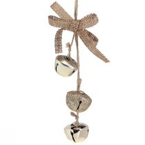 položky Vianočné zvončeky Vianočné ozdoby na stromček zlaté Ø3,5cm 3ks