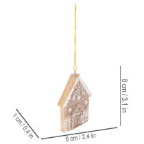 položky Vianočné ozdoby, dizajn medovníka, sob, perníkový muž, snehová vločka, 7 cm, 4 kusy