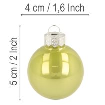 Článok Sada vianočných ozdôb na stromček, farebné vianočné gule, lesklé, 40 mm, 24 kusov
