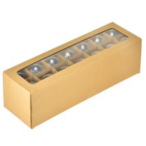 položky Sklenená guľa s perleťovým vzhľadom a dúhovým trblietaním, 6 cm, 24 kusov