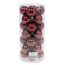 Článok Vianočná guľa sklenená Ø4cm Bordeaux mix 24 ks