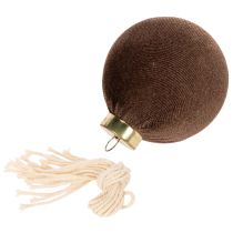 Článok Vianočné gule, zamatový vzhľad, mix teplých farieb, 8 cm, 12 kusov