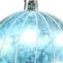 položky Vianočná guľa plastová modro-tyrkysová Ø8cm 2ks