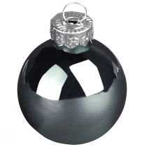 položky Vianočné gule sklenené gule na stromček zelená šedá 4cm 24 ks