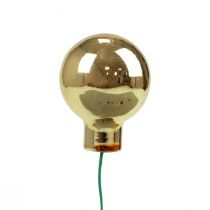 položky Vianočné gule na drôtenom skle zrkadlo bobule zlaté 2,5cm 140 ks