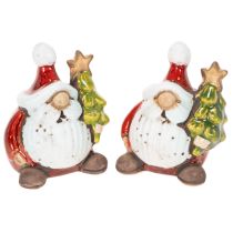 položky Figúrka Santa Clausa s vianočnou ozdobou na stromček, 7 cm, 2 kusy