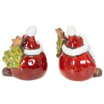 položky Figúrka Santa Clausa s vianočnou ozdobou na stromček, 7 cm, 2 kusy