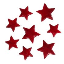 položky Vianočné hviezdy mix 4-5cm lesklé červené 72ks