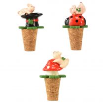 položky Zátky od vína, zátky zo šampanského, zátky na víno, symboly šťastia, 6,5 cm, 3 kusy