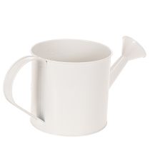 položky Biela kovová krhlica s kvetinovým motívom, 13,5 cm, dekoratívny kvetináč